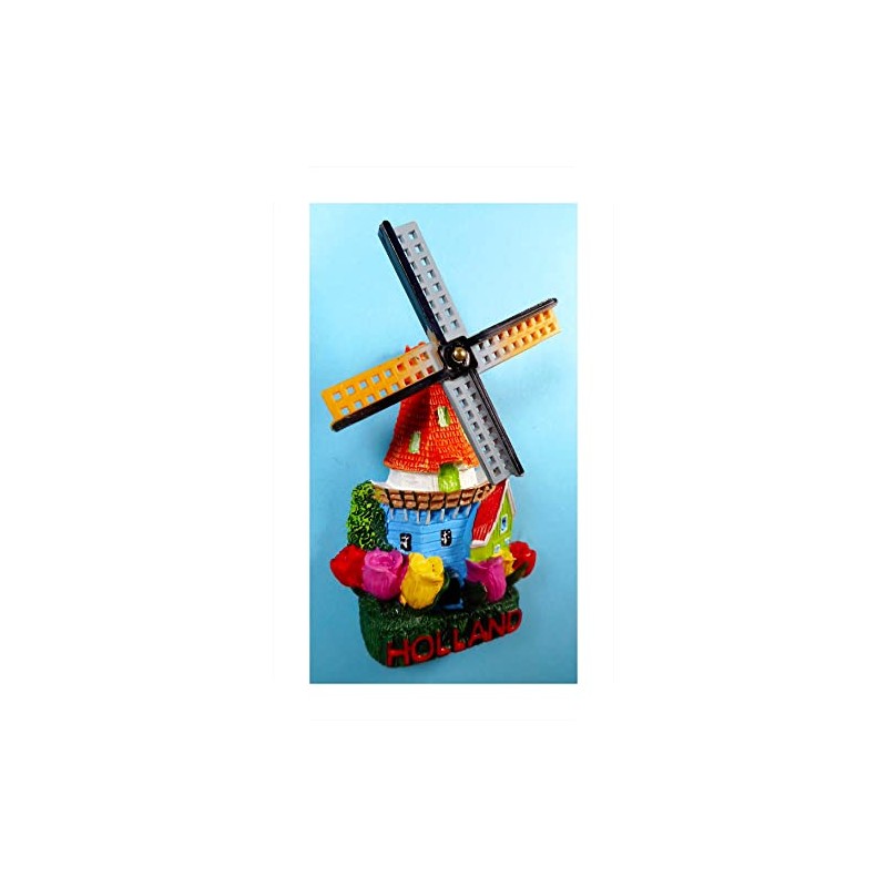Souvenir Magnet Holland Windühle Tulips 10 x 6 x 2.5