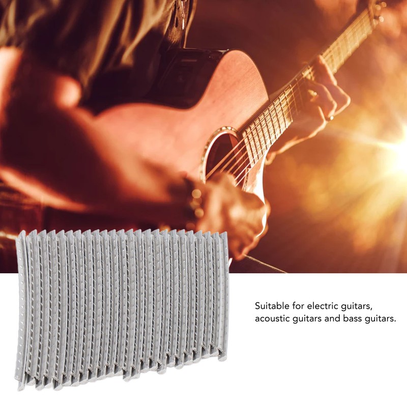 24Pcs Guitar Fret Wire 2.7mm 24 Frets Stainless Steel Fretwire