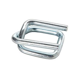 IDL Packaging Galvanized Buckles for 1 1/4" Strap Width Composite Cord Strapping (Pack of 25) – Heavy Duty Wire Buckles with Galvanized Coating – Superior Breaking Strength