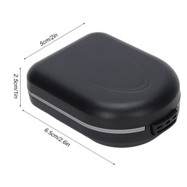 Haosie Hearing Aid Case, Hearing Aid Travel Case, BehindtheEar Hearing Aid Accessories, Waterproof Drop Resistance Storage Box, Black (2.6 x 2 x 1in)