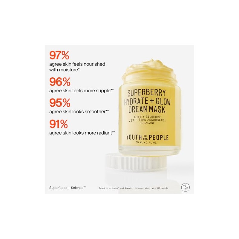 YOUTH TO THE PEOPLE Superberry Hydrate Glow Dream Mask