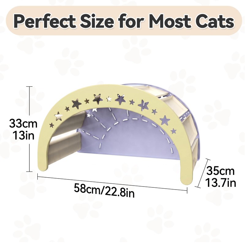 LOVINFURBABY Cat Rocking Bed with Washable Removable Cushion and Sisal