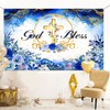 HANSHUAI God Bless Backdrop First Holy Communion Baptism Photography Background