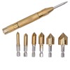 Chamfer Drill Bit Hex Shank 5 Flute Countersink Hole Opener