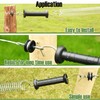 QMARK 10 Pack Electric Fence Wood Post Anchors, Wood Post
