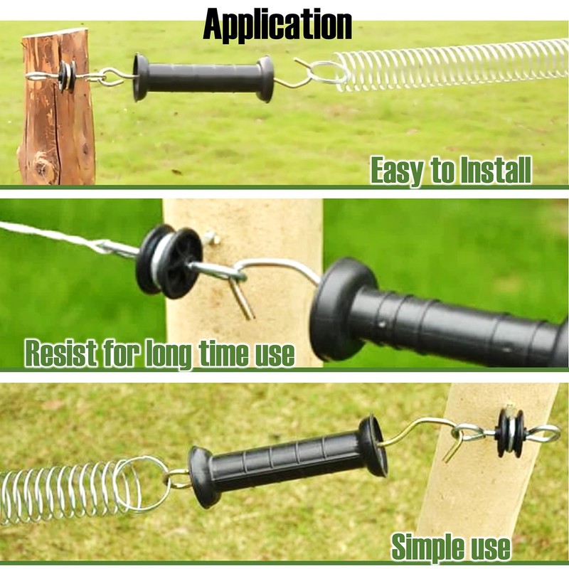 QMARK 10 Pack Electric Fence Wood Post Anchors, Wood Post