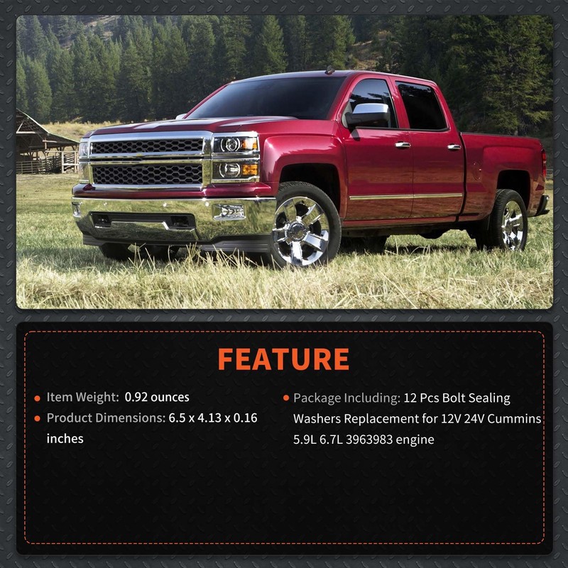 labwork 12 Pcs Seals Fuel Line Sealing Washers Replacement for