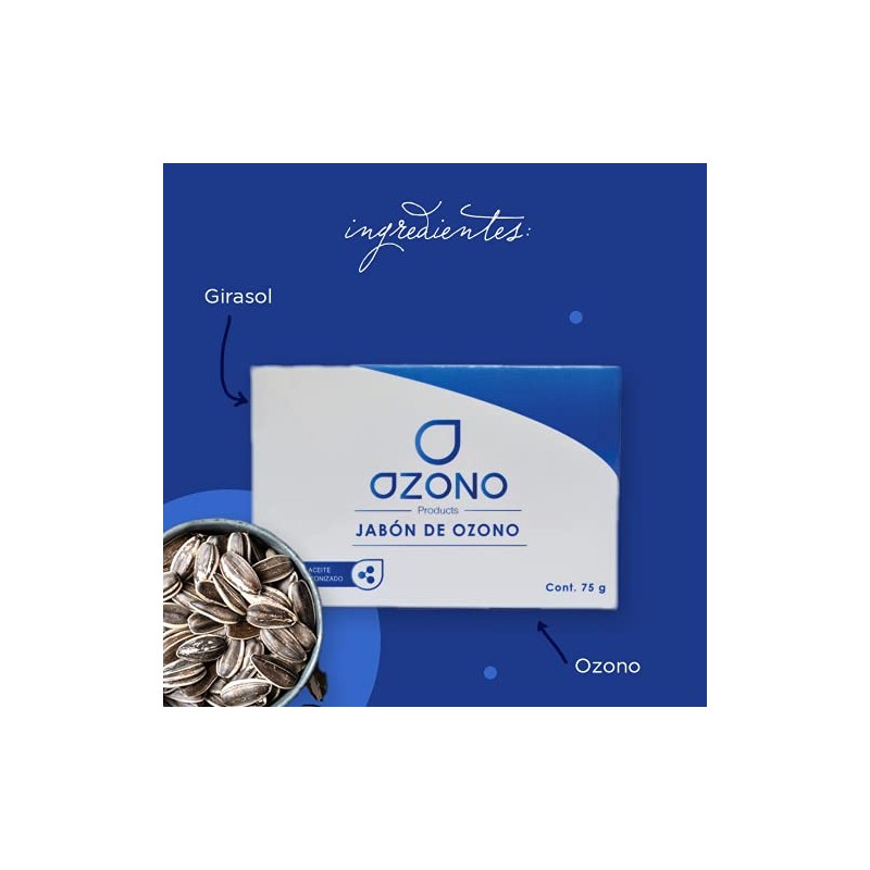 Jabón Ozonizado Antiséptico | Con aceite de Girasol | Efecto