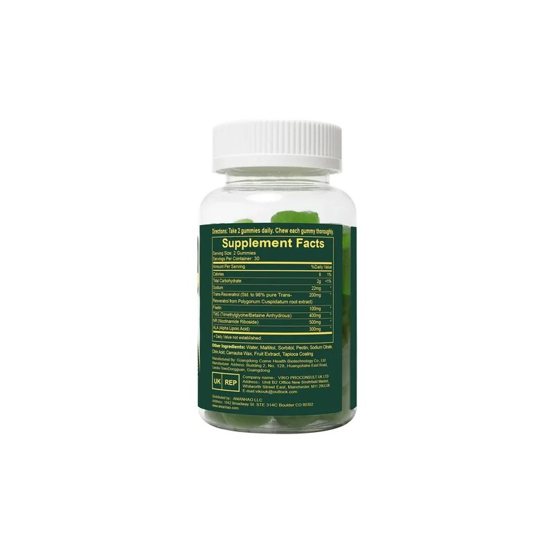 Anianhao Nad Nicotinamida Riboside Resveratrol 60 Gomitas
