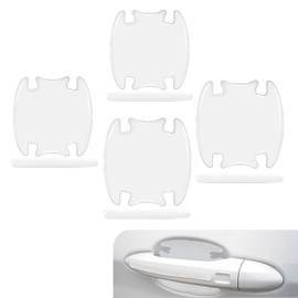 Dogary 8 PCS Car Door Handle Protector, Scratch-Resistant Elastic Door Bow Handle Protection Film, No-Trace Self-Adhesive Paint Guard Stickers, Universal for Most Cars (Transparent)
