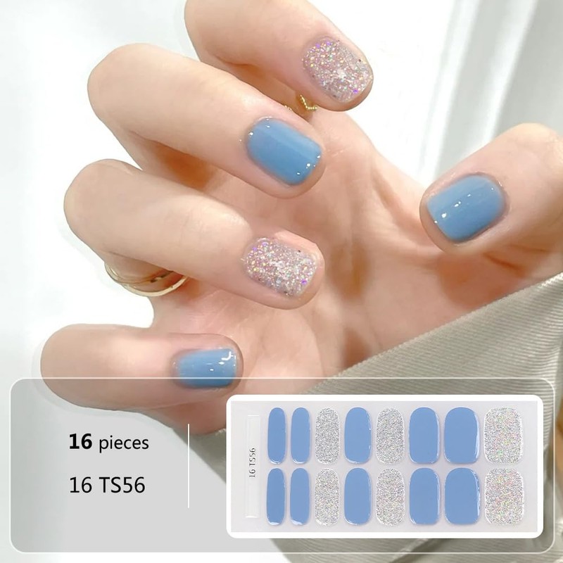 [YUANLIFE] ネイルシール 手用 3枚入り 貼るだけ 純色 キラキラ ネイルステッカー ショートネイル オフィスネイル