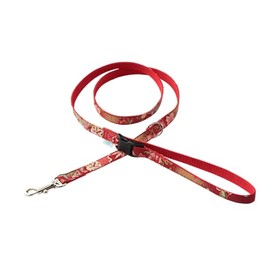 MBPL Kizuna Cafe Leash Japanese Style Design Peony Pattern 47.2 inches (120 cm) For Dogs and Cats With Buckle Easy Installation (Japanese Pattern Peony Red, XS)