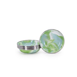 Golden Rabbit Enamelware - Set of 6-4oz Tasting Dishes (Modern Monet)