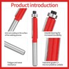 4Pcs 1/4 Inch Shank Router Bits Top Bearing Flush Trim