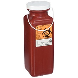 PT# 185 PT# # 185- Container Sharps-Tainer Non-Stackable Small Red 1.7qt Ea by, Medical Action Industries