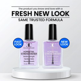 Ellie Chase Ellie Chase Horsetail Nail Strengthener, Growth, Hardener, Repair Treatment Polish 0.5 OZ/Help Splits, Breaks, Thin, Weak, Chipped, Damaged, Cracked, Peeling Nails/Grow Strong Hard Thicker Nails