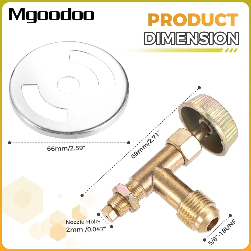 Mgoodoo 3/8" Male Swivel Flare Propane Gas Inlet Range Cooking