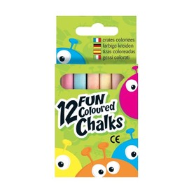 Fun Coloured Chalk (Pack of 12)