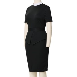 BLESSUME Catholic Church Women Clergy Mass Dress Business Lady Sheath Dress Black