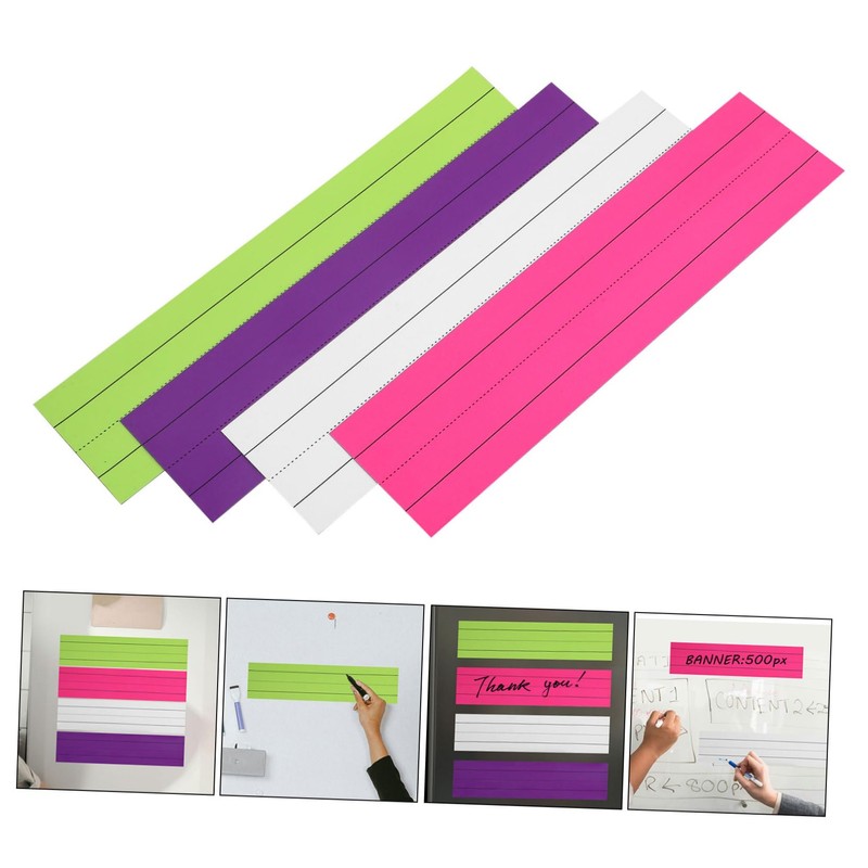 jojofuny 4pcs Large Magnetic Sentence Strips for Teachers Dry Erase