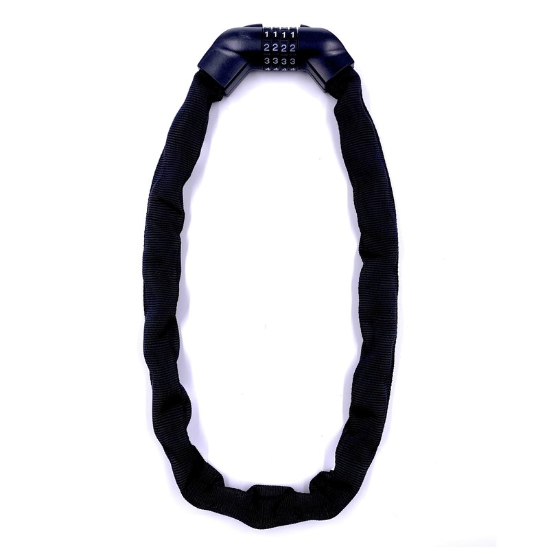 Bosvision 4-Digit Combination Steel Chain Padlock for Bicycle, Motorbike, Scooter.