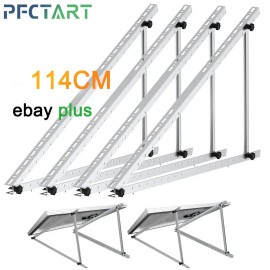 PFCTART 2 Set 114CM 0-90° Adjustable Solar Panel Brackets Tilt Mount for Caravan Balcony