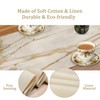 White Marble Table Runner Gold Textures Pattern Table Runner Table