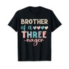 Brother Of A Threenager 3rd Birthday Matching Family Boho T-Shirt