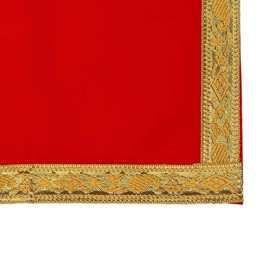 Set of 6 Pooja Mat Aasan Puja Aasan Decorative Velvet Cloth for Indian Traditional Navratri Multipurpose Pooja Decorations Home Decor Items and Gifts Return Gift Article(Size:13 Inch X 10 Inch)(Red)