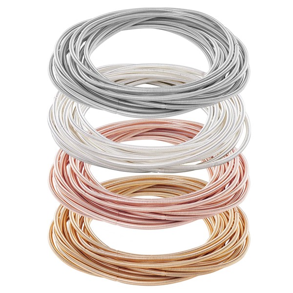 BENECREAT - 60 pulseras de cuerda de guitarra de 4