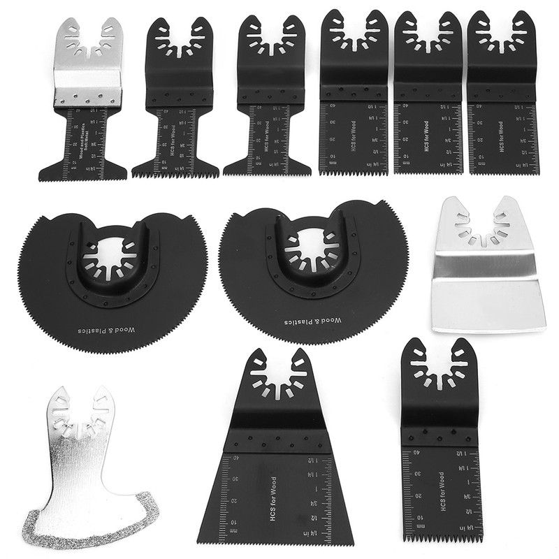 12pcs Universal High Carbon Steel Oscillating Saw Blades Multifunctional Cutting