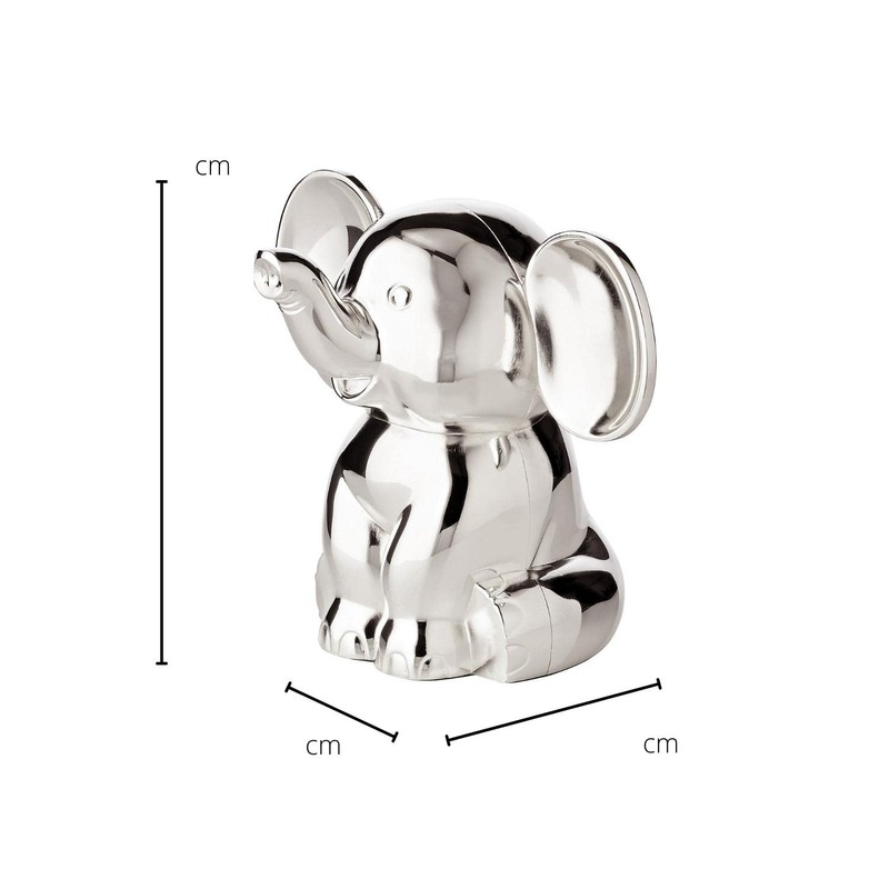 EDZARD Spardose Elefant (H 11 cm) edel versilbert - Kinder