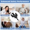 Ranjaner Portable Door Lock, Adjustable, Black, 3.82inch, Travel Lockdown Locks