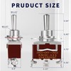 Momentary Toggle Switch, MecRecare Waterproof 3 Way Toggle Switch (ON)-Off-(ON)