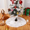 2 Pieces Christmas Tree Skirts 15 Inch Small White Felt
