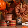 LaRibbons Fall Burlap Plaid Ribbon Wired 2 1/2" x 10