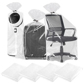 Extra Large Plastic Bags, 4Pcs 100 * 152cm Heavy Duty Clear Plastic Bags, Extra Large Chair Covers Protectors, Thickened, Sturdy, Moisture-Proof For Suitcases, Suitcases, Furniture, Blankets Giant