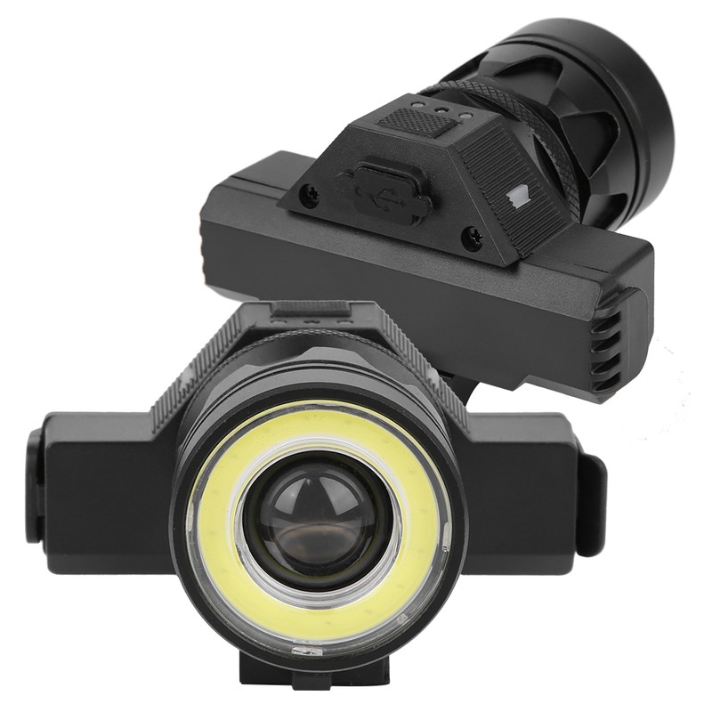 Bicycle Zoom Aluminium Alloy Headlight Detachable Bike Cycling Warning Light