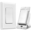 Suraielec 3 Way Wireless Light Switch, Neutral Wire Required, Grounding,