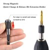 Mesee 3Pcs Drill Bit Extension, 1/4” Hex Shank Magnetic Chuck
