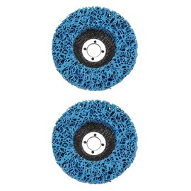 2PCS 115mm (4.5 Inch) Blue Strip Discs,Heavy-Duty Poly Paint Removal Wheels for Angle Grinders, Efficiently Clean Rust, Paint, Welds & Oxidation