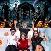 7 x 16 ft Halloween Garage Door Cover, Skull Garage