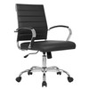 LANDSUN Home Office Chair Mid Back Desk Chair PU Leather