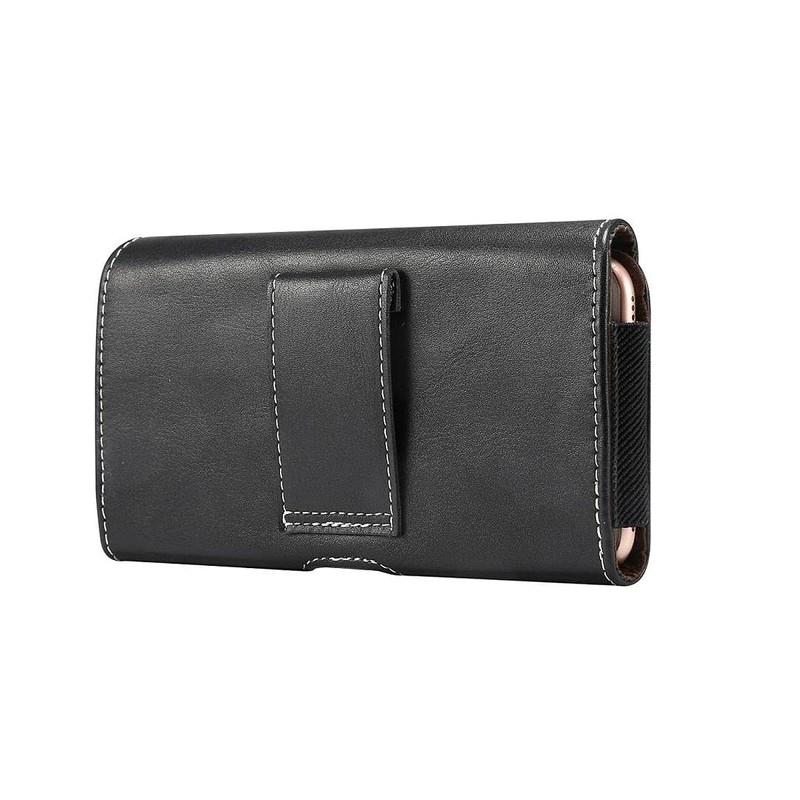 DFV mobile - Horizontal Leather Holster with Belt Loop for