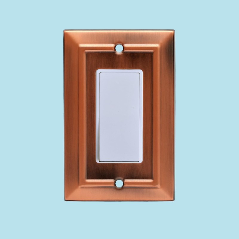 Dyekou Metal Wall Plate for Electrical Outlets, Decorative Antique Copper