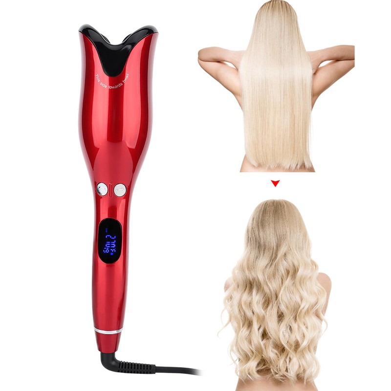 Anti scald Hair Curler Automatic Curling Iron Prevent Tangles LCD