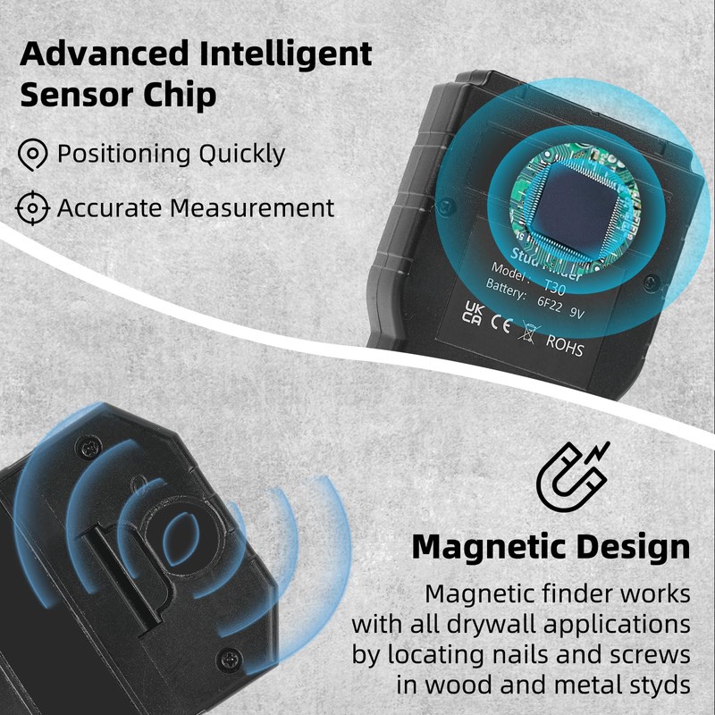 Stud Finder Wall Scanner，WOVTE 8 in 1 Electronic Stud Detector