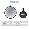 NEEWER 12"/30cm Light Reflector Light Diffuser 5 in 1 Collapsible
