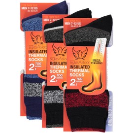 UNIQUE STYLES ASFOOR - Thermal Winter Socks for Men, Moisture-Wicking Warm Socks for Men, Hiking Socks & Ski Socks for Outdoors, 3 Pairs of Thick Socks for Men