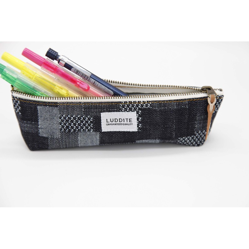 Luddite LDD-BPN-101 Boat Pen Case, Jacquard Denim Patchwork
